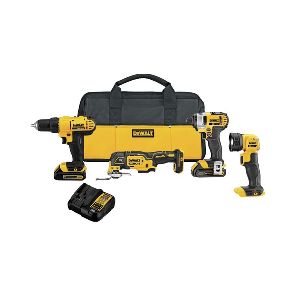 DEWALT 20V MAX Cordless 4-Tool Drill Combo Kit