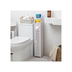 Small Bathroom Storage Corner Floor Cabinet with Doors and Shelves