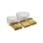 125 Piece Gold Dinnerware Party Set