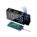 Projection Digital Alarm Clock with USB Charger