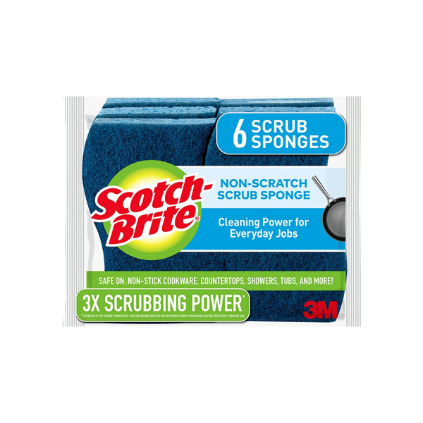 6 Scotch-Brite Non-Scratch Scrub Sponges