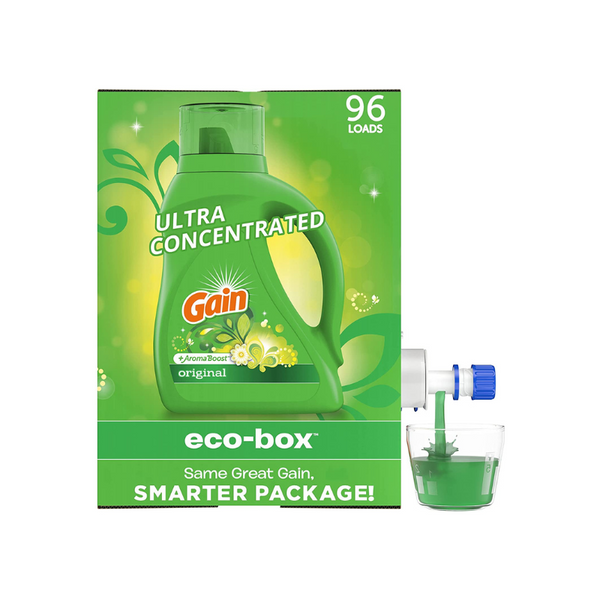 96 Gain Detergente para Ropa Jabón Líquido Eco-Box