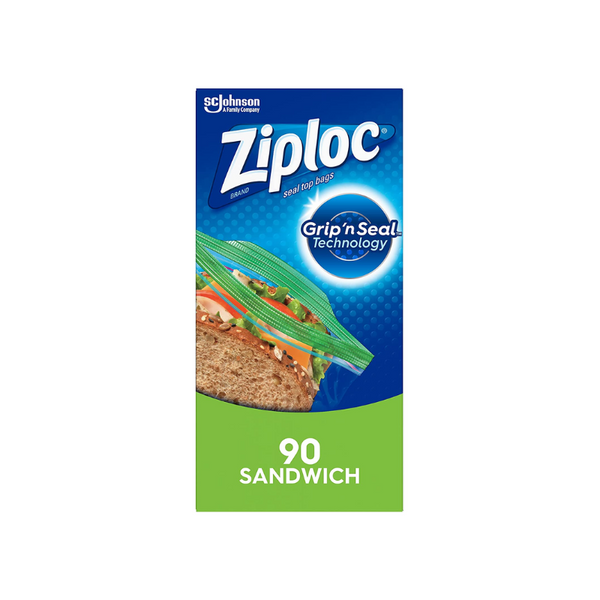 90 bolsas Ziploc para sándwiches y refrigerios