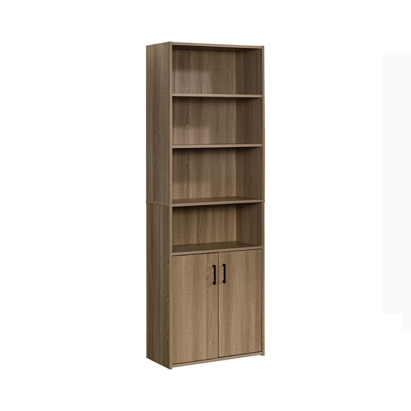 Sauder Beginnings Bookcase with Doors, Summer Oak Finish