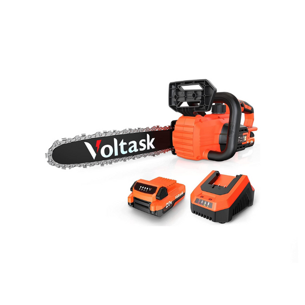 20V 10-Inch Electric Chainsaw with Battery and Charger