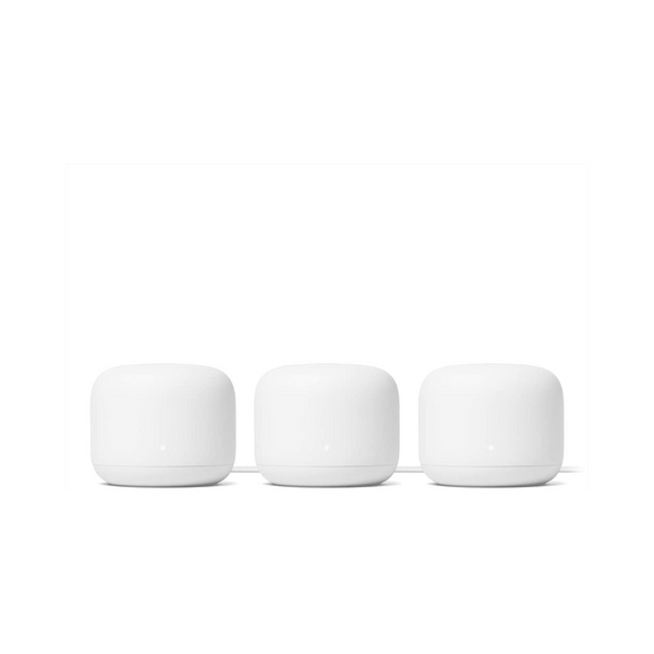 Google Nest WiFi Router 3 Pack 2nd Generation With 6,600 Sq Ft Coverage