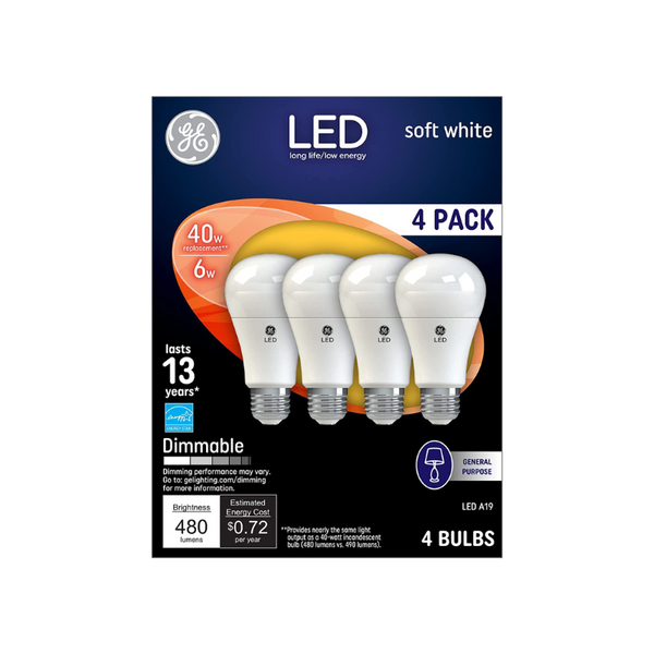 4 GE LED Light Bulbs