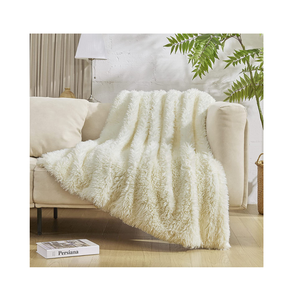 Thick Fluffy Faux Fur Throw Blanket