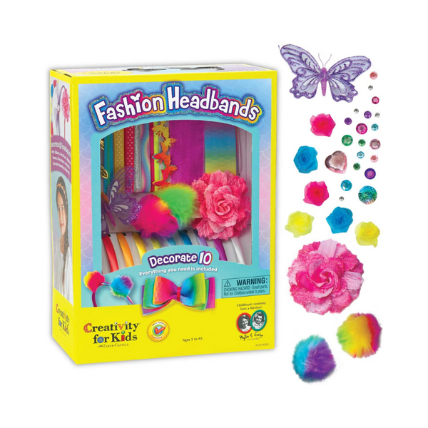 Creativity Kids Fashion Headbands Craft Kit Set Makes 10 Unique Hair Accessories