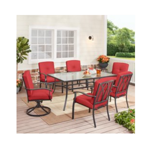 Mainstays Belden Park 7 Piece Patio Dining Set (2 Colors)