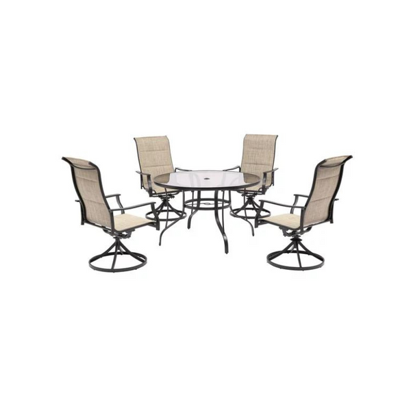 Swivel 5 Piece Outdoor Patio Dining Set