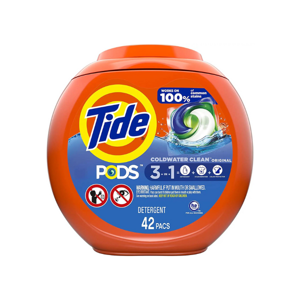 42 cápsulas de jabón para detergente para ropa Tide Pods