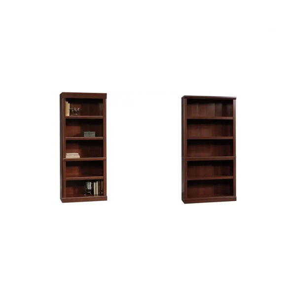 Set Of 2 Sauder Heritage Hill Library Classic Cherry Finish Bookcases