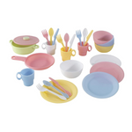 KidKraft Juego de utensilios de cocina de juguete en colores pastel de 27 piezas