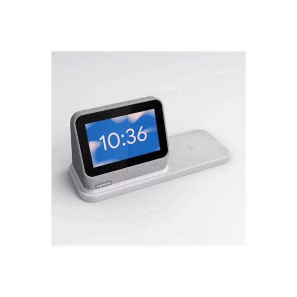 Lenovo Smart Clock 2 w/ Wireless Charging Dock (Heather Grey)