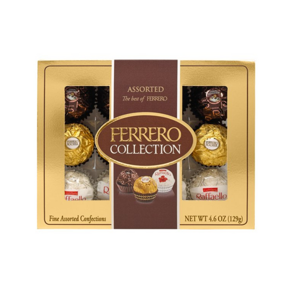 12-Count Ferrero Rocher Fine Hazelnut Milk Chocolate Gift Box