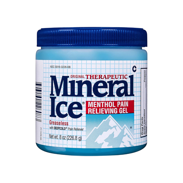 Gel terapéutico para aliviar el dolor con hielo mineral, 8 onzas