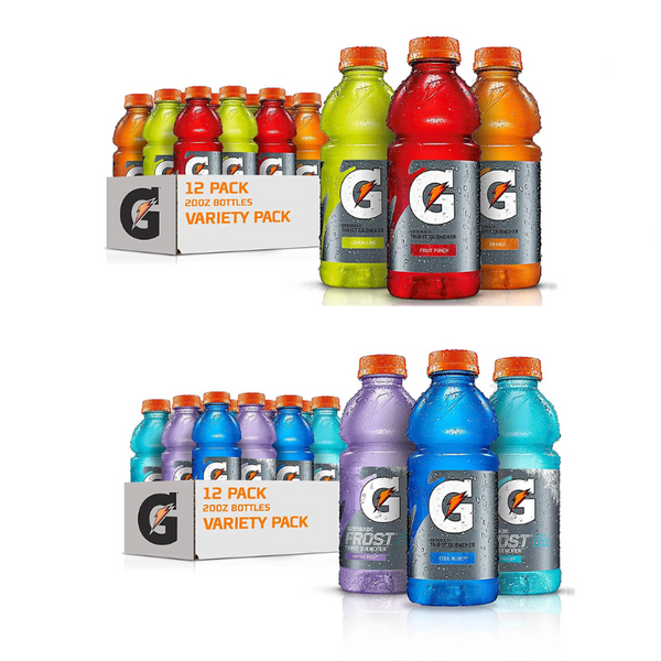 Paquete variado de 12 botellas de Gatorade Quencher