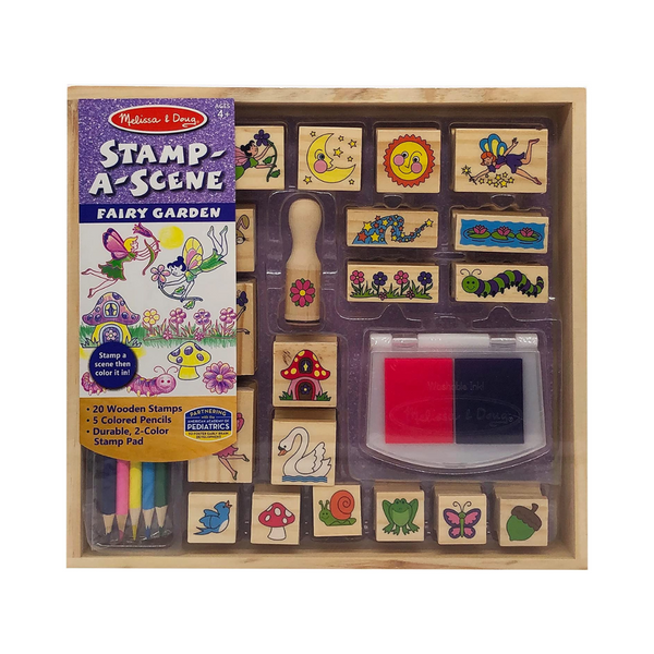 Melissa &amp; Doug Juego de almohadillas para sellos Stamp-a-Scene