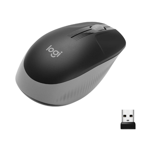 Ratón inalámbrico con diseño curvo ambidiestro de tamaño completo Logitech M190