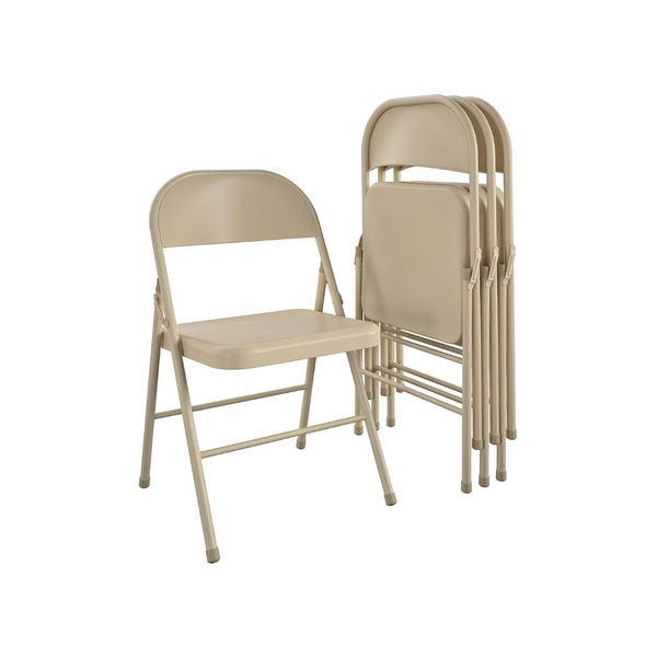 Set of 4 Mainstays Steel Folding Chairs