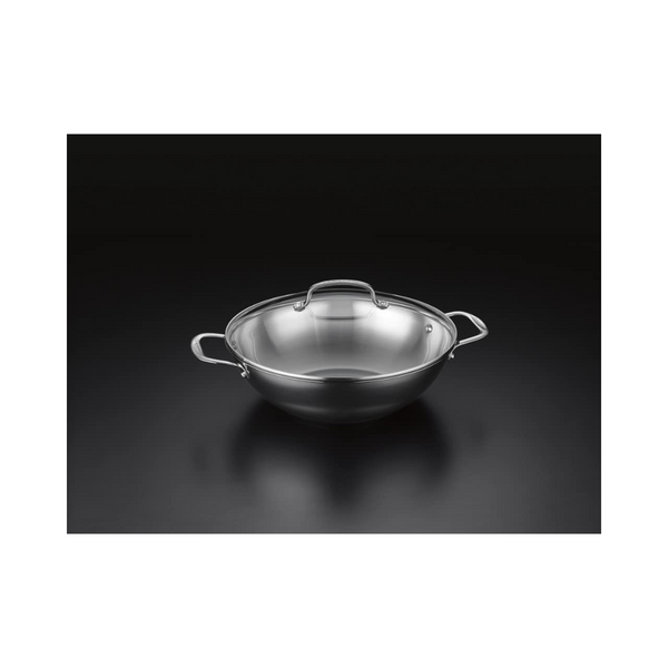 Cuisinart 726-30SD Sartén diaria con tapa de 12 pulgadas, acero inoxidable