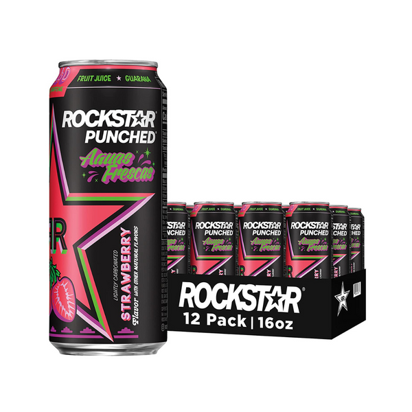 Paquete de 12 bebidas energéticas sin azúcar Rockstar Unplugged de 12 onzas 