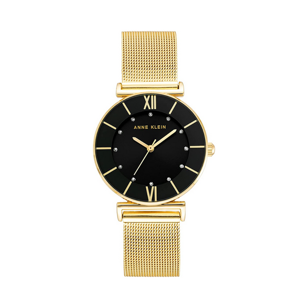 Anne Klein Women’s Glitter Accented Mesh Bracelet Watch