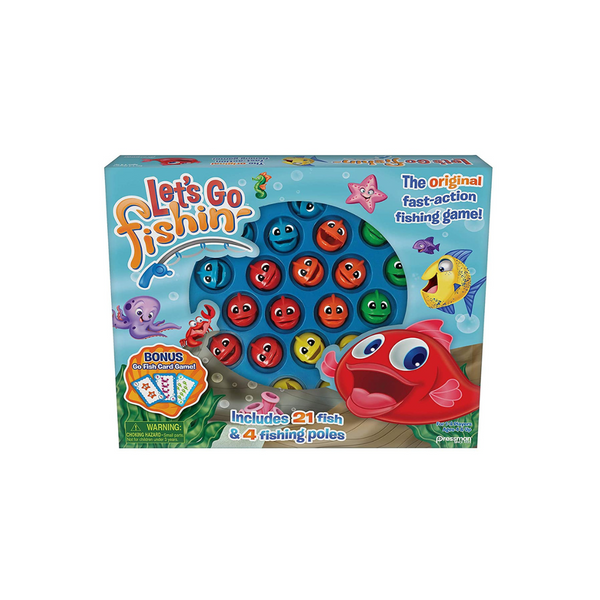 Pressman 58 Let's Go Fishin' Combo Game, Includes Go Fish Card Game