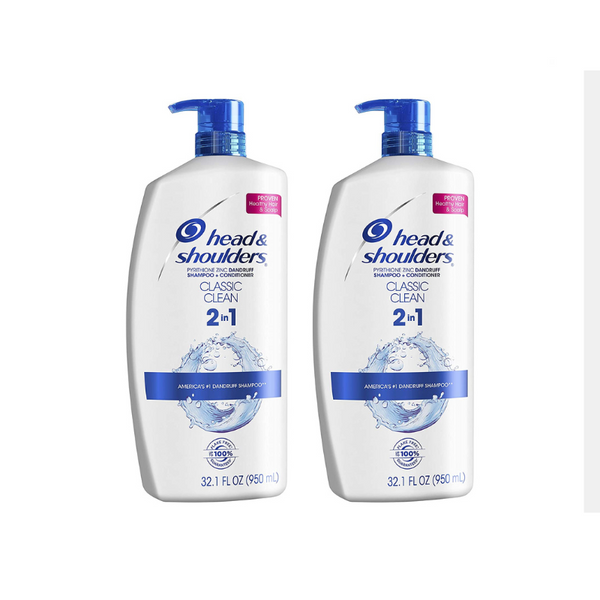 2 botellas grandes de champú y acondicionador Head and Shoulders