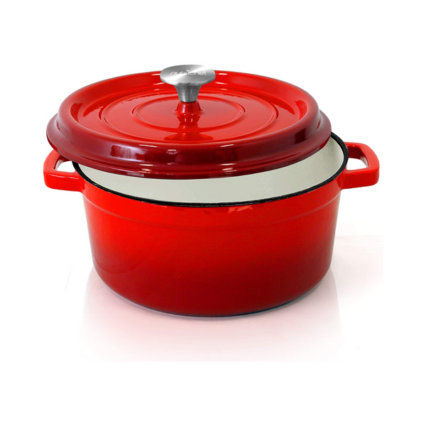 NutriChef Enameled Cast Iron Dutch Oven, 5-Quart