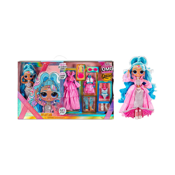 Muñeca de moda LOL Surprise OMG Queens Splash Beauty con más de 125 combinaciones y combinaciones