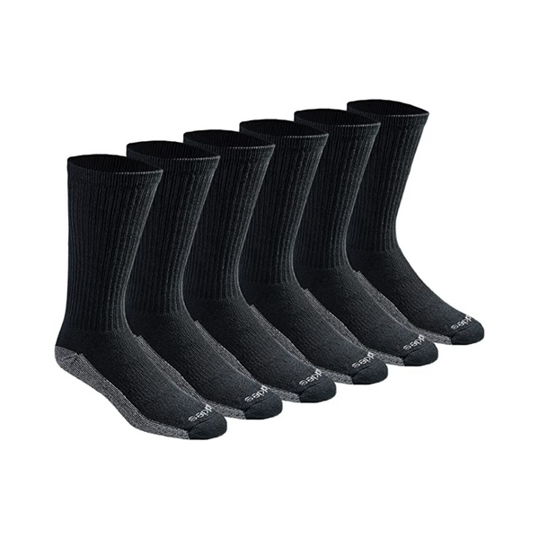 6 Pairs Of Dickies Men’s Dri-tech Moisture Control Crew Socks