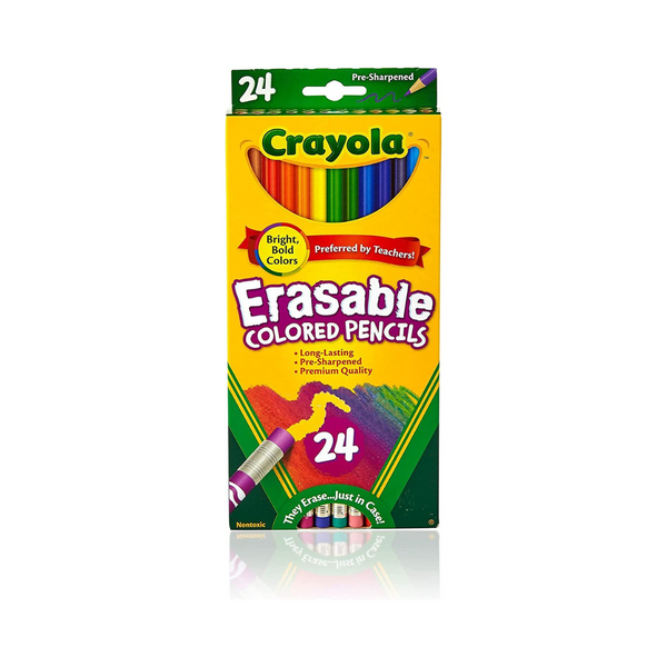 Crayola Erasable Colored Pencils, 24 Count