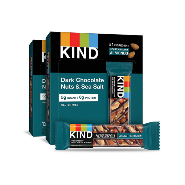 24 Pack Of Kind Dark Chocolate Nuts & Sea Salt Bars