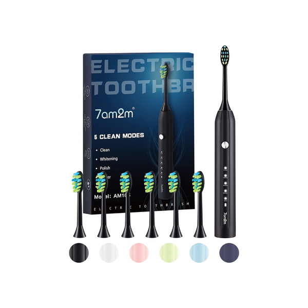 Sonic Electric Toothbrush with 6 Brush Heads and 5 Modes