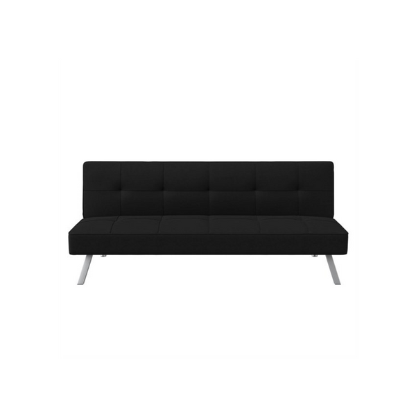 Serta Mason Futon with USB Power, Black Upholstery