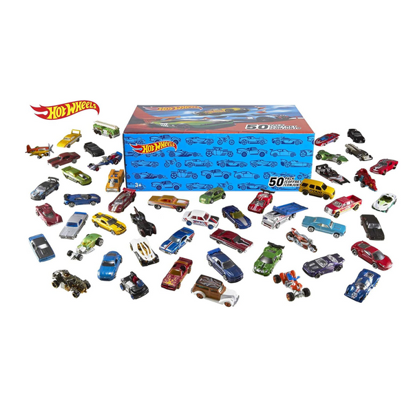 Hot Wheels Set of 50 Scale Toy Trucks and Cars