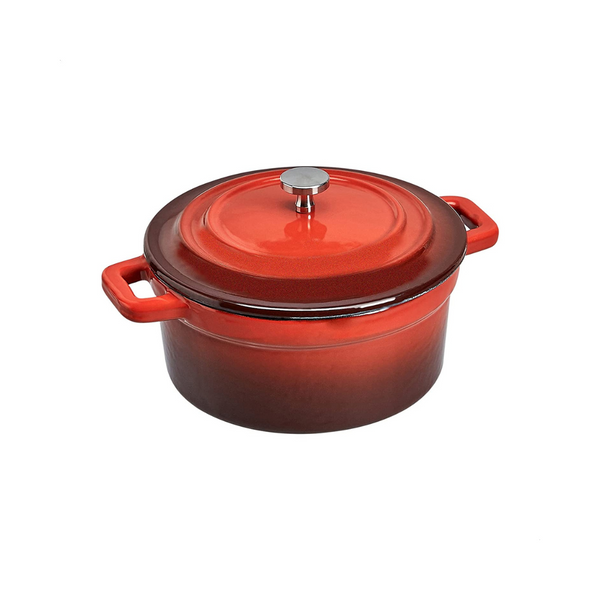 AmazonCommercial Enameled Cast Iron Covered Small 18oz Cocotte