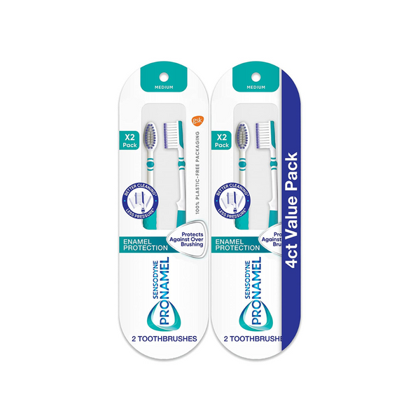 4 Sensodyne Pronamel Medium Toothbrushes