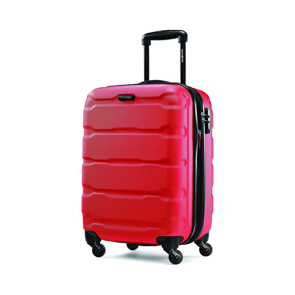 Equipaje de mano rígido Samsonite Omni PC de 20" con ruedas giratorias (rojo)