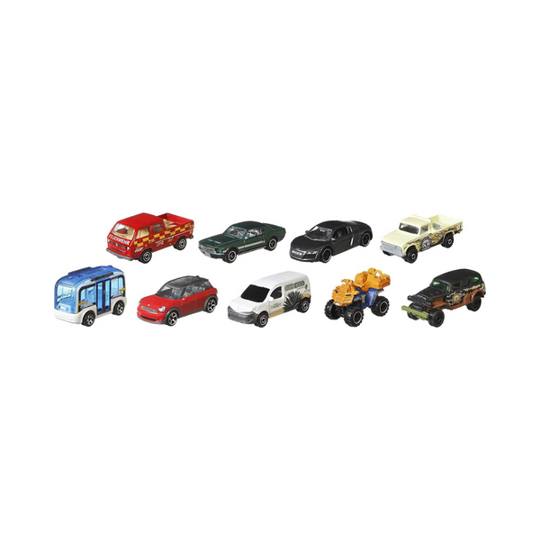 Matchbox 9-Packs Colección de coches de juguete de réplicas del mundo real