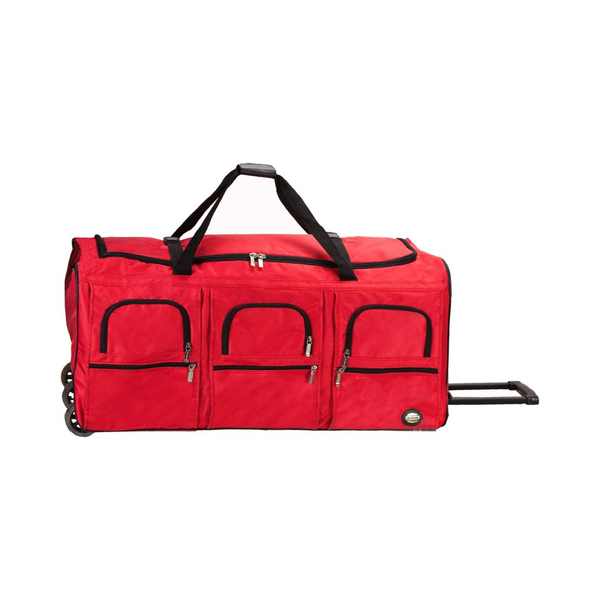 Rockland Rolling Duffel Bag, Red, 40-Inch