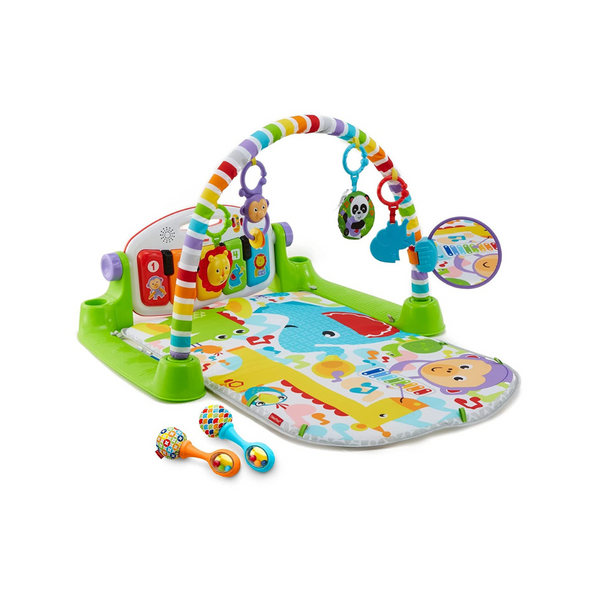 Fisher-Price Deluxe Kick &amp; Play Piano Gimnasio y maracas