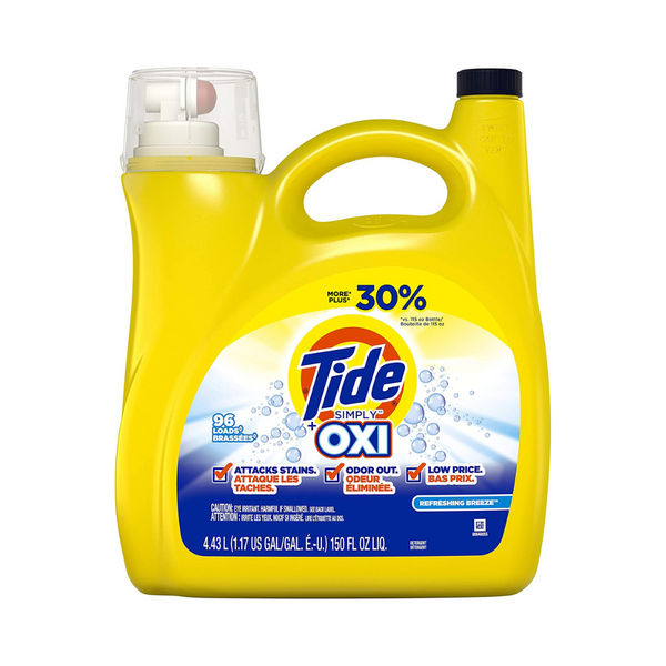 Tide Simply + Oxi Liquid Laundry Detergent 150oz