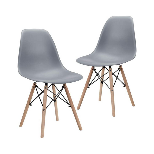 2-Pack CangLong Modern Mid-Century Shell Lounge Chairs