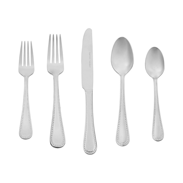 Amazon Basics 20-Piece Stainless Steel Flatware Set Service