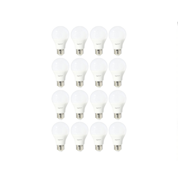 16 Amazon Basics 60 Watt LED Bulbs