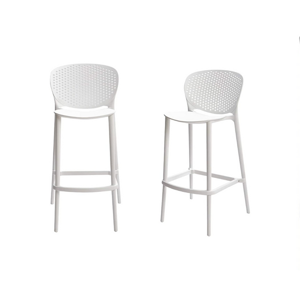 Set of 2 Amazon Basics High Back Barstool with Footrest