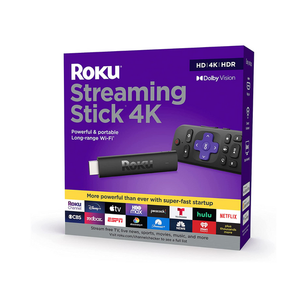 Roku Streaming Stick 4K 2021 Dolby Vision HDR Media Player w/ Voice Remote